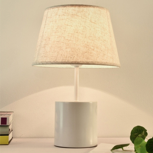 Available Remote Dimming  Controled Table Lamp  Decorative Modern Minimalist Solid Wood Fabric Night Light, AC 85-265V(White)