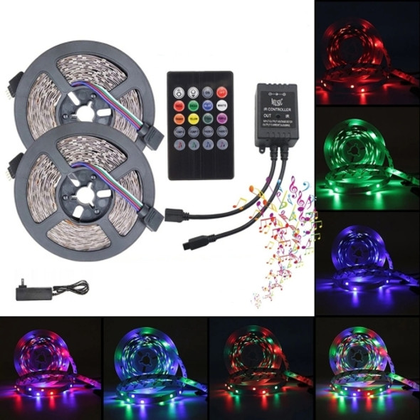 YWXLight 10m SMD 3528 Smart RGB Led Strip with 24-keys Controller, US Plug(Waterproof)