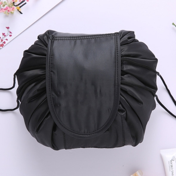 Travel Large Volume Drawstring Bag Cosmetic Sundries Storage Bag(Black)