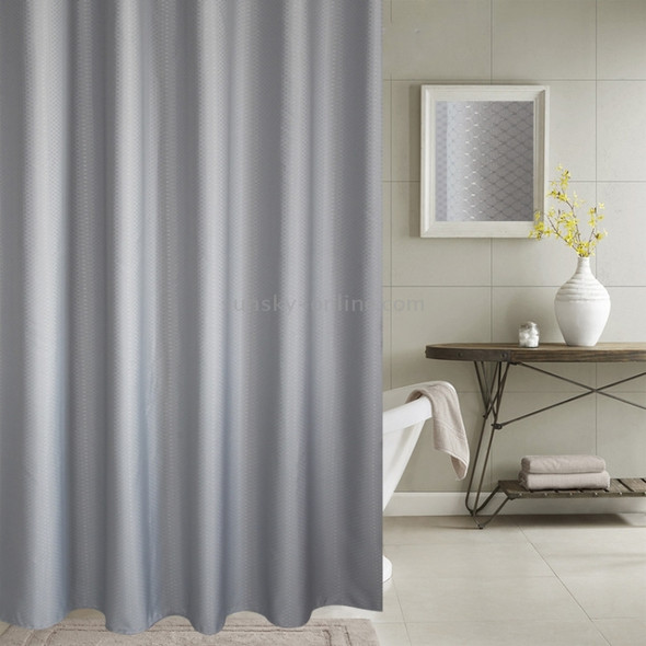 Thickening Waterproof And Mildew Curtain Honeycomb Texture Polyester Cloth Shower Curtain Bathroom Curtains,Size:180*200cm(Grey)