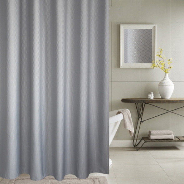 Thickening Waterproof And Mildew Curtain Honeycomb Texture Polyester Cloth Shower Curtain Bathroom Curtains,Size:200*180cm(Grey)