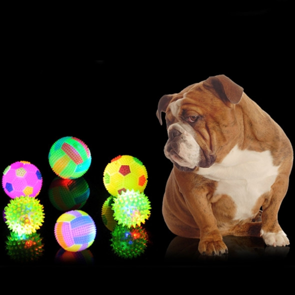 Dog Toy Balls for Pets Color Pet Flashing Ball Glowing Elastic Ball Dog Toy Ball Rubber Acoustic Mimo Bite Toys , Small Size,Random Color Shape Delivery