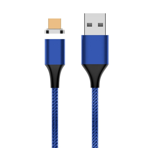M11 5A USB to Micro USB Nylon Braided Magnetic Data Cable, Cable Length: 1m (Blue)