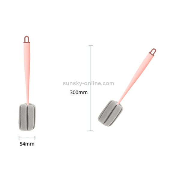 Vertical Simple Hanging Sponge Cup Brush Household Milk Bottle Cleaning Brush(Pink)