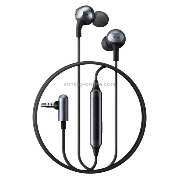 Original vivo  HP2035 6020001 3.5mm Interface L Connector In-ear Wire Control Earphone with Mic (Grey)