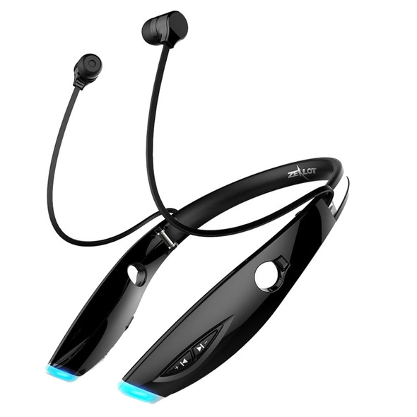 ZEALOT H1 High Quality Stereo HiFi Wireless Neck Sports Bluetooth 4.1 Earphone In-ear Headphone with Microphone, For iPhone & Android Smart Phones or Other Bluetooth Audio Devices, Support Multi-point Hands-free Calls, Bluetooth Distance: 10m(Black)