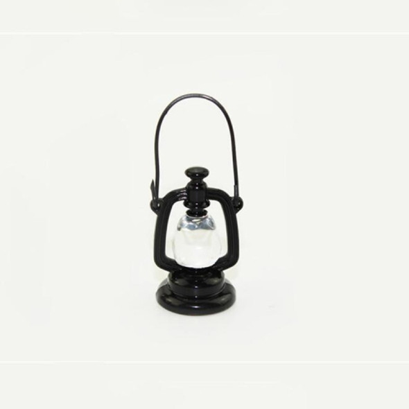 Retro Oil Lamp Doll House Miniature Kitchen Living Room Accessories Children Role Playing Toy(Black)