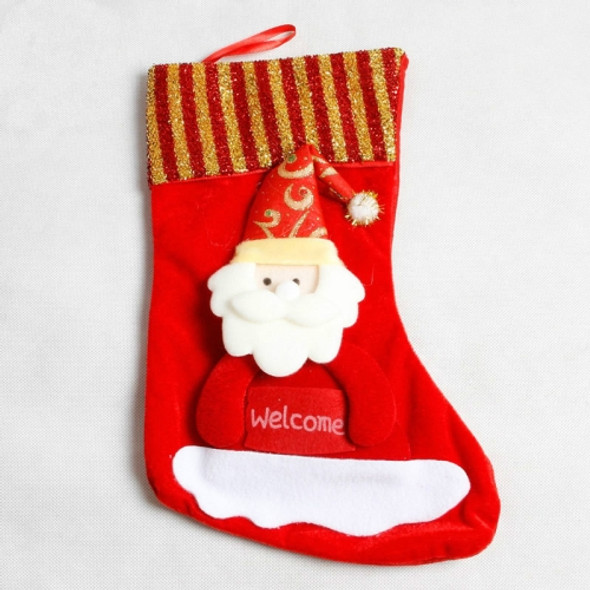 Christmas Sock Christmas Candy Bag Santa Gift Bag Christmas Pendant(Santa Claus  )