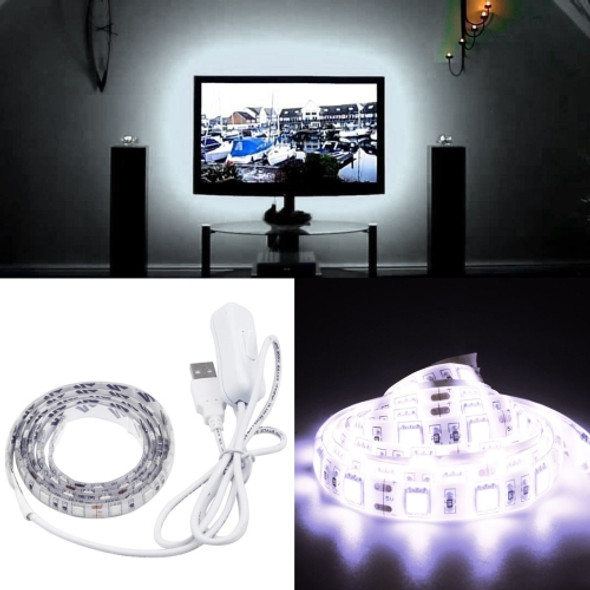50cm 3W USB Rope Light, Epoxy IP65 Waterproof 30 LED 5050 SMD with 1m Extended Switch Cable, Wide: 10mm(White Light)