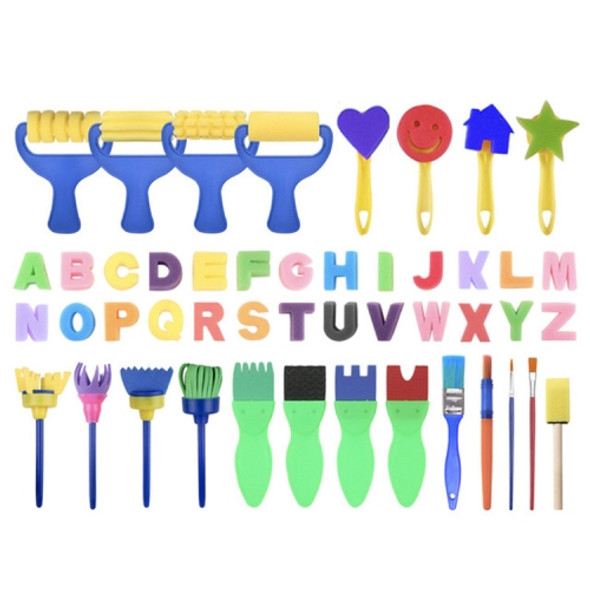 47 In 1 Childrens Art Painting Set EVA Sponge Early Education Graffiti Painting Supplies