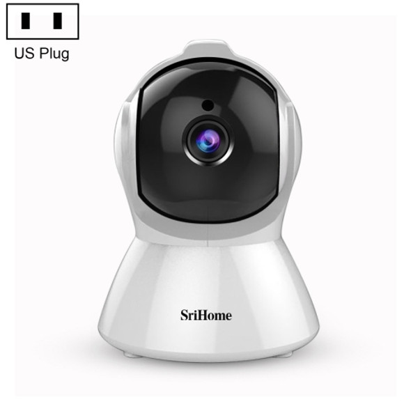 SriHome SH025 2.0 Million Pixels 1080P HD AI Auto-tracking IP Camera, Support Two Way Audio / Motion Tracking / Humanoid Detection / Night Vision / TF Card, US Plug