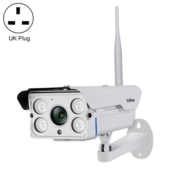 SriHome SH027 3.0 Million Pixels 1296P HD Outdoor IP Camera, Support Two Way Talk / Motion Detection / Humanoid Detection / Night Vision / TF Card, UK Plug