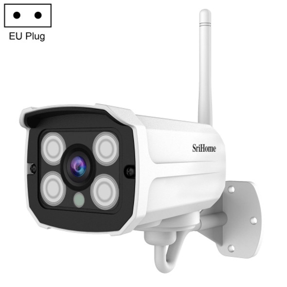 SriHome SH024 3.0 Million Pixels 1296P HD Outdoor IP Camera, Support Motion Detection / Humanoid Detection / Night Vision / TF Card, EU Plug