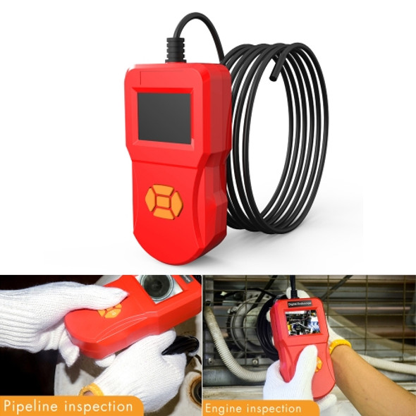 inskam127 IP67 HD Digital 2.4 inch Display Screen Handheld Endoscope Industrial Home Endoscopes,  Lens Size: 5.5mm, Hard Cable Length: 3m (Red)