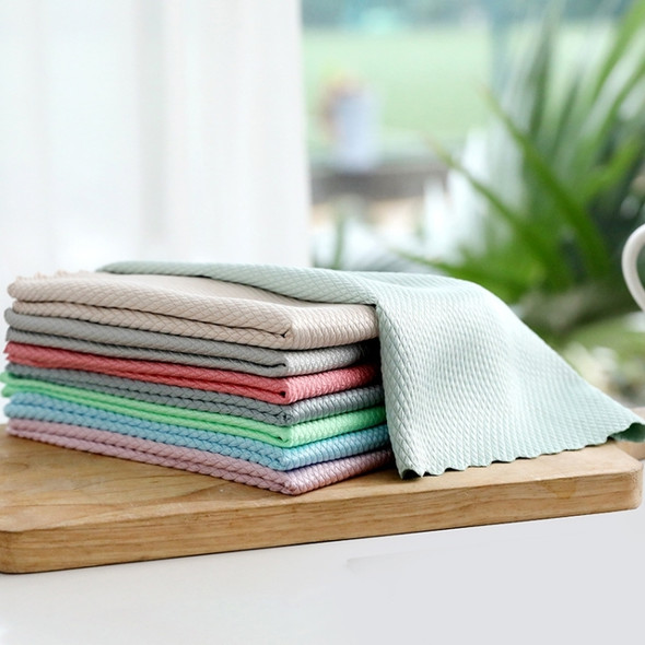 10 PCS Non-Marking And Easy-To-Dry Fish Scale Rags Kitchen Cleaning Towels, Random Color Delivery, Specification: 25x25cm(Bulk, No Packaging)