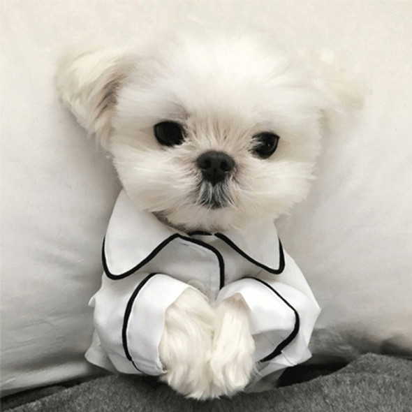 Dog Clothes Pet Pajamas Dog simulation Silk Pajamas, Size:XXL(White)