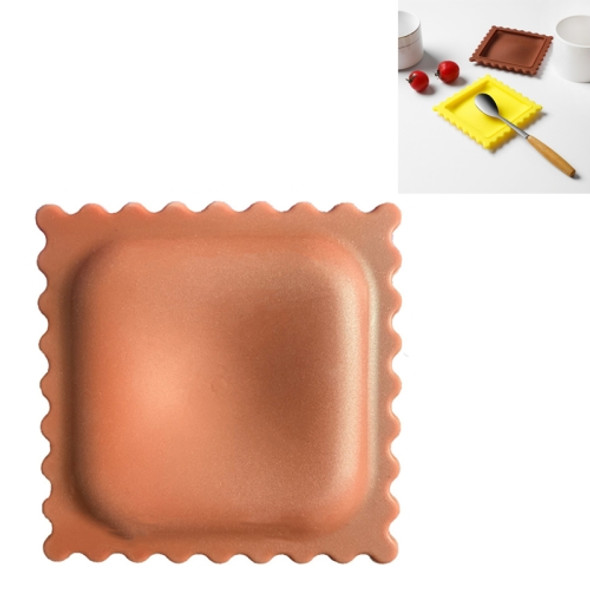 3 PCS Biscuit Shape Desktop Silicone Heat Insulation Anti-Scalding Soup Spoon Pad(Brown)