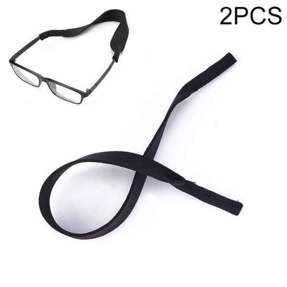 2 PCS Neoprene Diving Swimming Glasses Band Sunglasses Sponge Rope(Black)