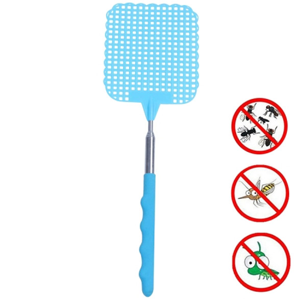 Creative Retractable Plastic Fly Swatter Summer Supplies Mosquito Swatter(Blue)