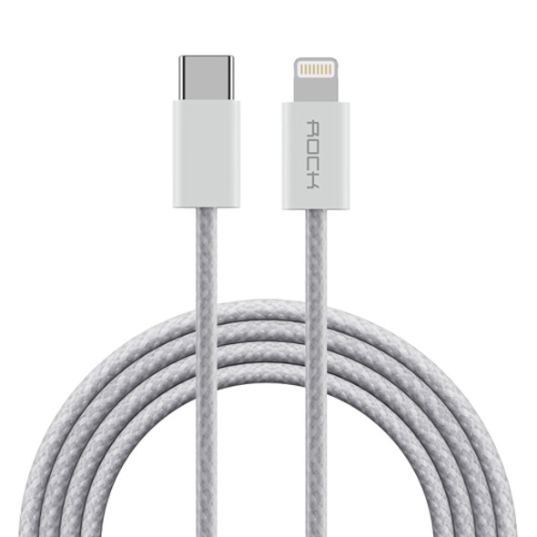 ROCK Z20 Flash Charge Series 20W PD USB-C / Type-C to 8PIN Fast Charging Data Cable, Cable Length: 1m (Grey)