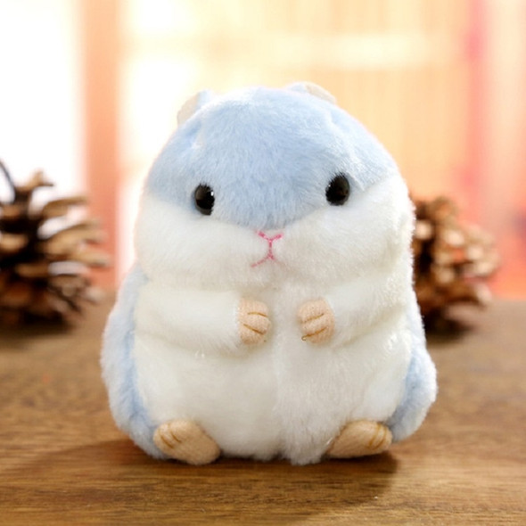 Cute Hamster Keychain Bag Pendant Plush Doll(Light Blue)