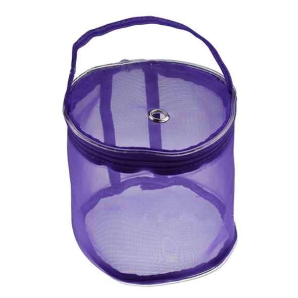 Mesh Bag DIY Hand Weaving Tools Yarn Storage Knitting Bag Organizer Hollow Yarn Bag(Small Purple )