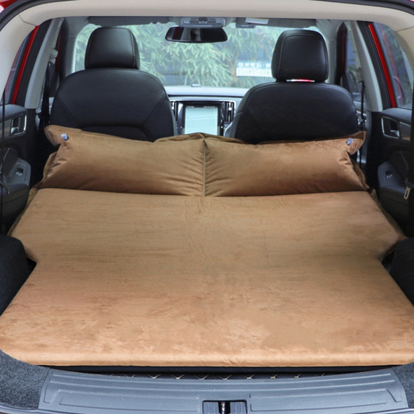 Universal Car Suede Sleeping Mat Mattress Off-road SUV Trunk Travel Inflatable Mattress Air Bed, Size:195 x 130 x 109cm(Brown)