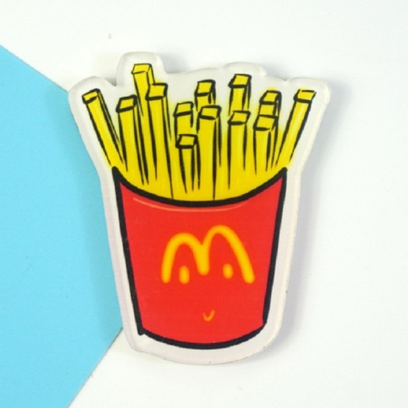 5 PCS Cartoon Food Soft Magnetic Message Board Blackboard Refrigerator Magnet(French Fries)