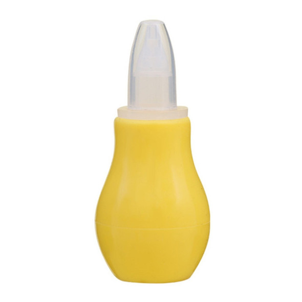 2 PCS Silicone Newborn Baby Children Nose Aspirator Toddler Nose Cleaner Infant Snot Vacuum Sucker Soft Tip Cleaner Baby Care Products(YELLOW)