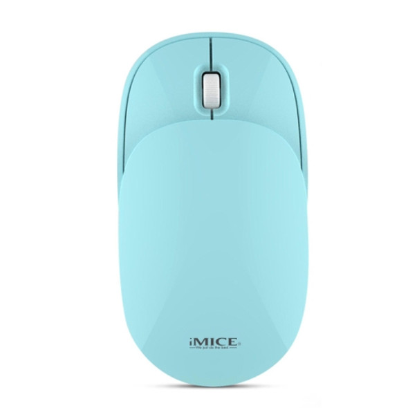 iMICE E-1100 3 Keys 1600 DPI Silent Portable Ultra-Thin Mini Flip 2.4GHz Wireless Mouse(Sky Blue)