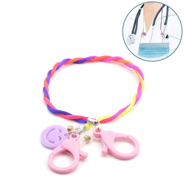 10 PCS Anti-lost Adjustable Lanyard Ear Hook Anti-Dropping Glasses Chain(Pink)