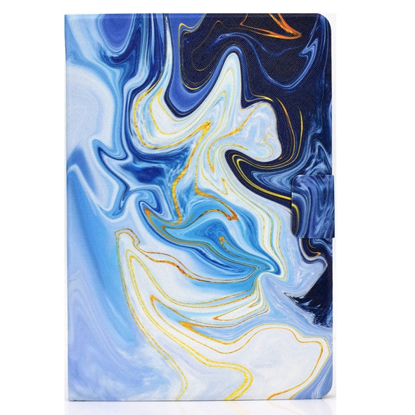 For iPad mini 5 / 4 / 3 / 2 / 1 Voltage Painted Pattern Tablet PC Protective Leather Case with Bracket & Card Slots & Sleep / Wake-up & Anti-skid Strip(Blue Marble)
