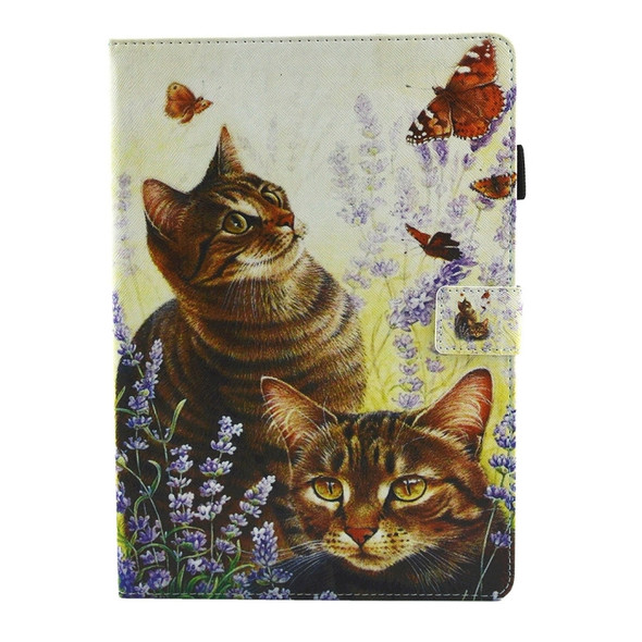 For iPad Pro 10.5 inch Cats and Butterflies Pattern Horizontal Flip Leather Protective Case with Holder & Card Slots & Sleep