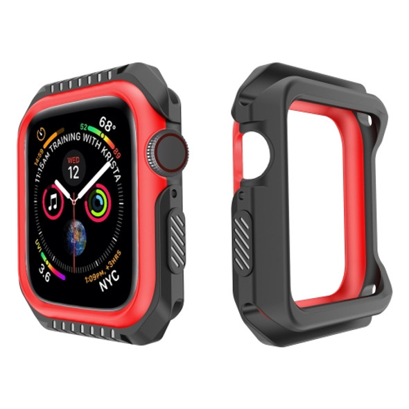 For Apple Watch Series Series 3 & 2 & 1 42mm Shockproof Two Color Protective Case(Black Red)