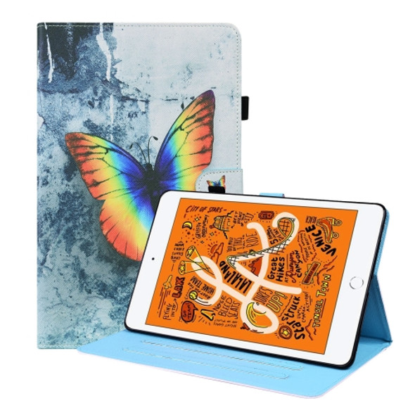 Animal Pattern Horizontal Flip Leather Case with Holder & Card Slots & Photo Frame & Sleep / Wake-up Function For iPad Mini 5 / 4 / 3 / 2 / 1(Color Butterfly)