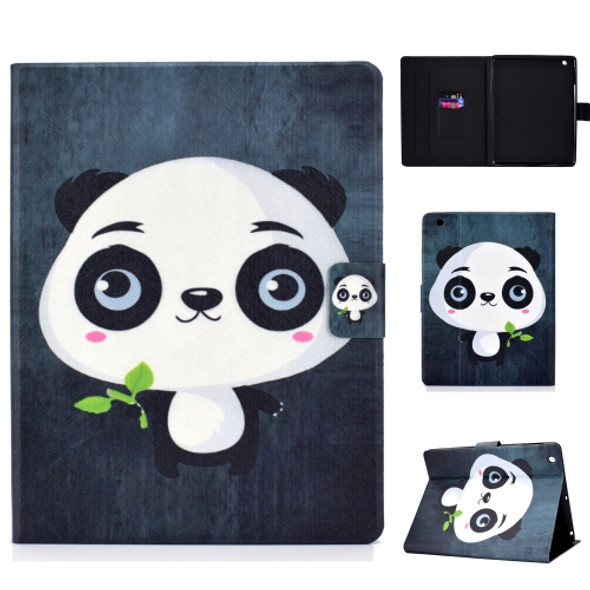 Colored Drawing Universal Voltage Craft Cloth TPU Protective Case, with Holder & Sleep / Wake-up Function & Card Slots & Anti-slip Strip for iPad 2 / 3 / 4(Panda)