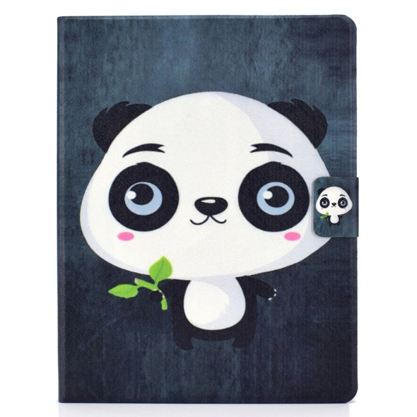 Colored Drawing Universal Voltage Craft Cloth TPU Protective Case, with Holder & Sleep / Wake-up Function & Card Slots & Anti-slip Strip for iPad 2 / 3 / 4(Panda)