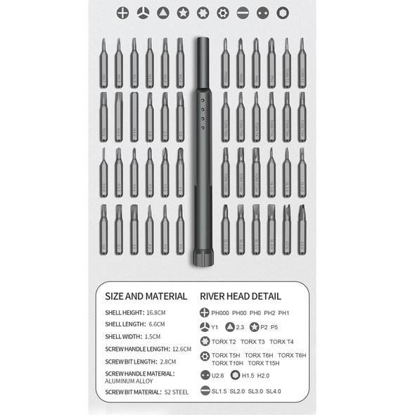 24 in 1 S2 Precision Screwdriver Set (Grey)