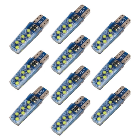 10 PCS T10 DC12V / 1.2W Car Clearance Light 12LEDs COB Lamp Beads (White Light)