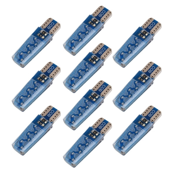 10 PCS T10 DC12V / 1.2W Car Clearance Light 12LEDs COB Lamp Beads (Blue Light)