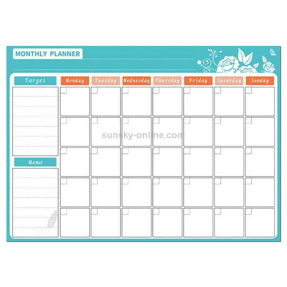 Magnetic Monthly Planner Refrigerator Magnet PET Magnetic Soft Whiteboard, Size: 29.7cm x 42cm (Green)