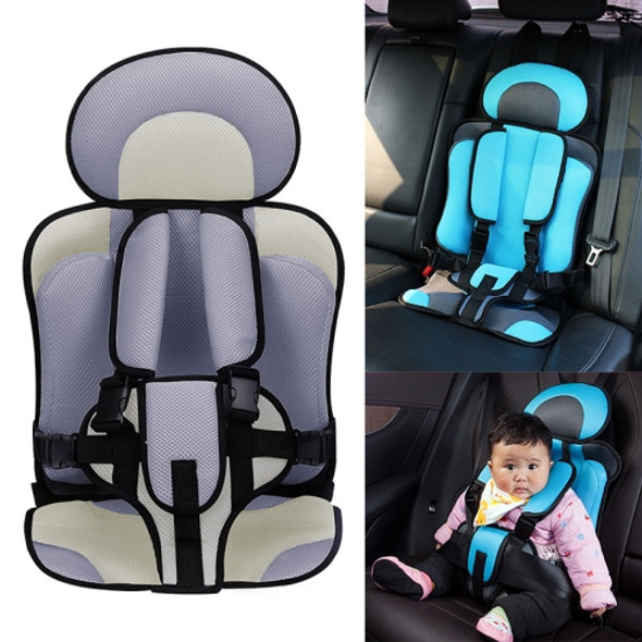 Car Portable Children Safety Seat, Size:54 x 36 x 25cm (For 3-12 Years Old)(Beige + Grey)