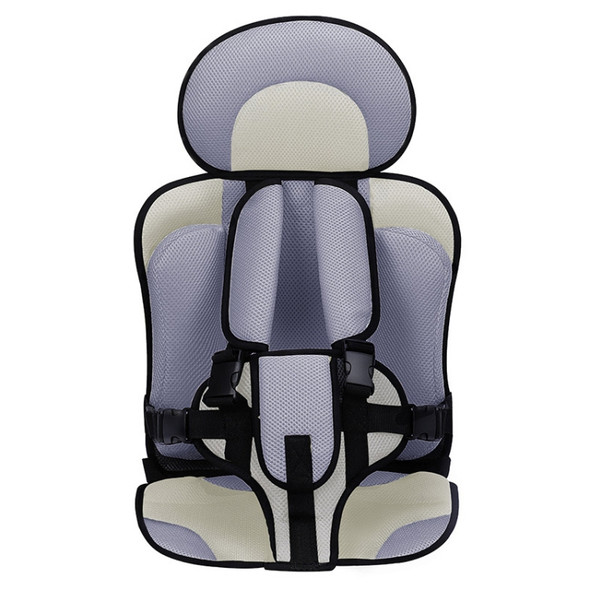 Car Portable Children Safety Seat, Size:54 x 36 x 25cm (For 3-12 Years Old)(Beige + Grey)