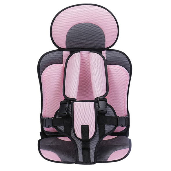 Car Portable Children Safety Seat, Size:54 x 36 x 25cm (For 3-12 Years Old)(Pink + Grey)