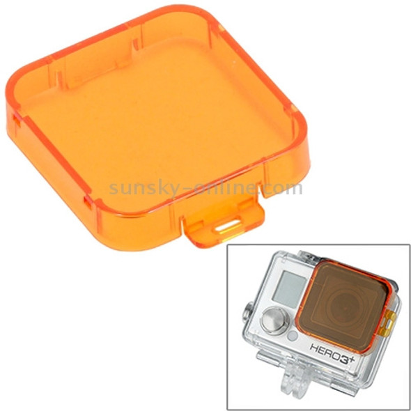 Snap-on Dive Filter Housing for GoPro Hero 4 / 3+, ST-132(Orange)