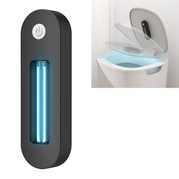 USB Charged Portable Toilet UV LED Light Sterilizer Disinfection Stick Lamp (Black)