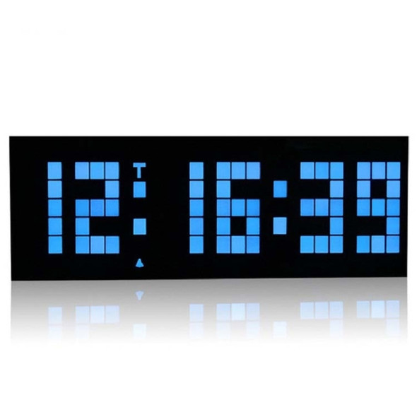 Digital Electronic Alarm Clock Creative LED Desk Clock US Plug, Style:6 Digits 5 Segments(Blue Light)