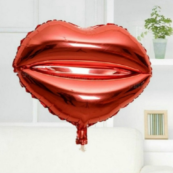 2 PCS Red Lips Shape Foil Balloon Valentine Day Wedding Decoration Inflatable Balloon(Red Lips)