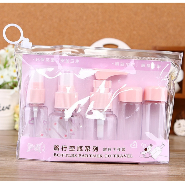 Travel Size Subpackage Cosmetics Bottles Kit(Pink)