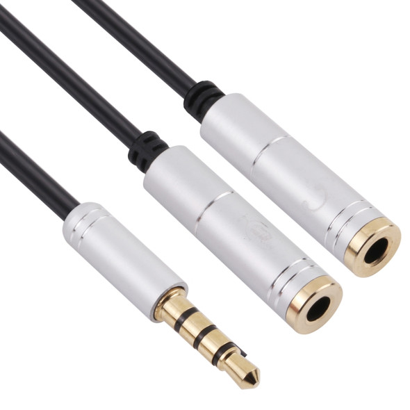 2 x 3.5mm Female to 3.5mm Male Adapter Cable(Silver)